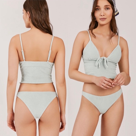 $130 Something Navy Tankini Set in Seafoam Small - Two Piece Swimsuit - Picture 1 of 16